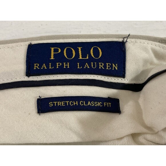 Polo Ralph Lauren Pants Men’s 33x30 Tan Stretch Classic Fit Chino Trousers - Picture 9 of 13